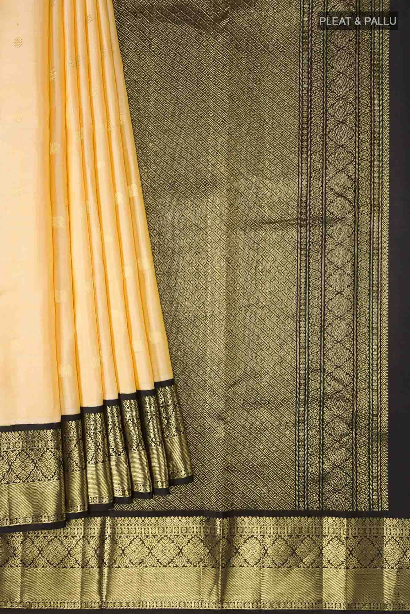 Yellow Kanjivaram Silk Saree - Image 2