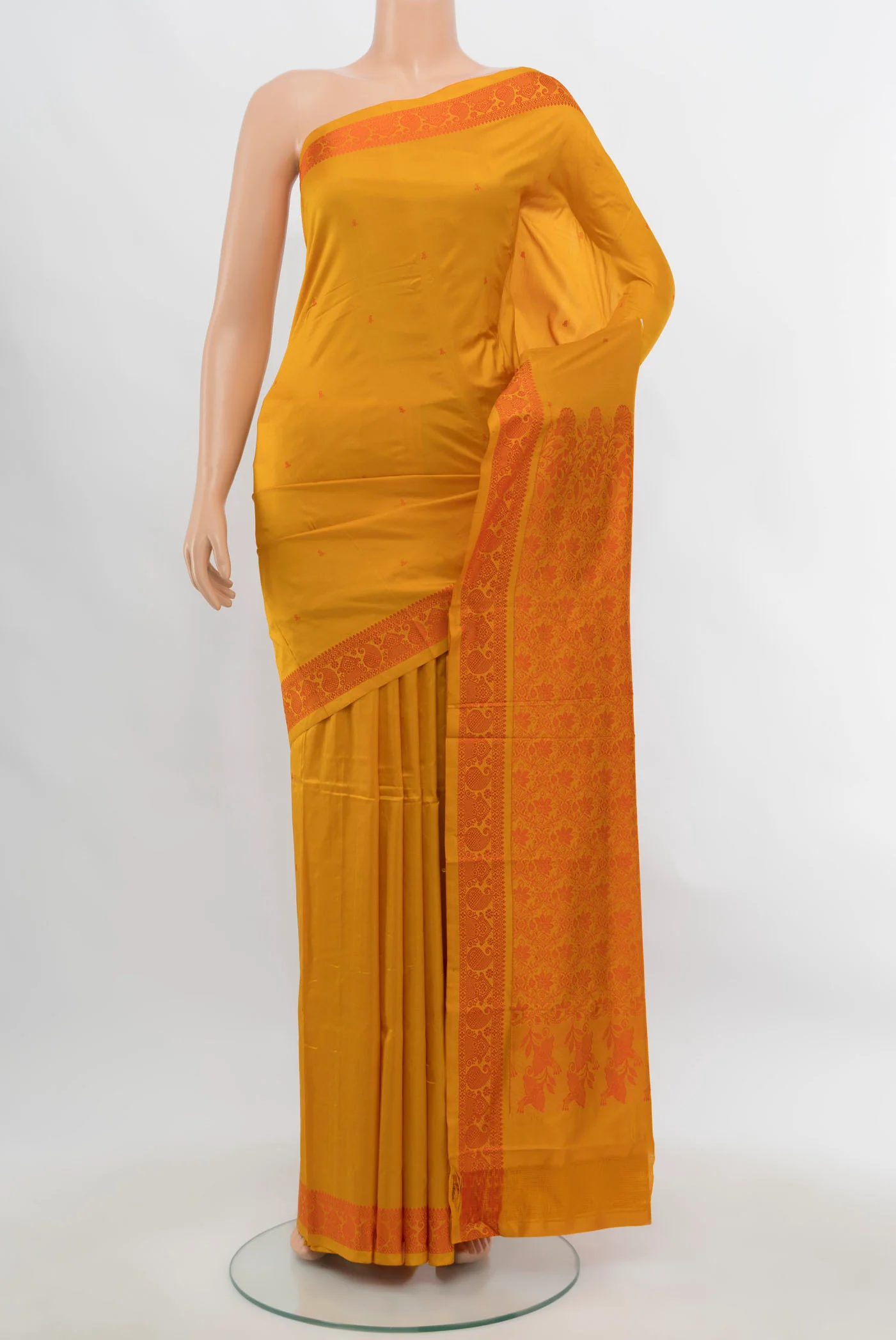 Yellow Kanjivaram Silk Saree