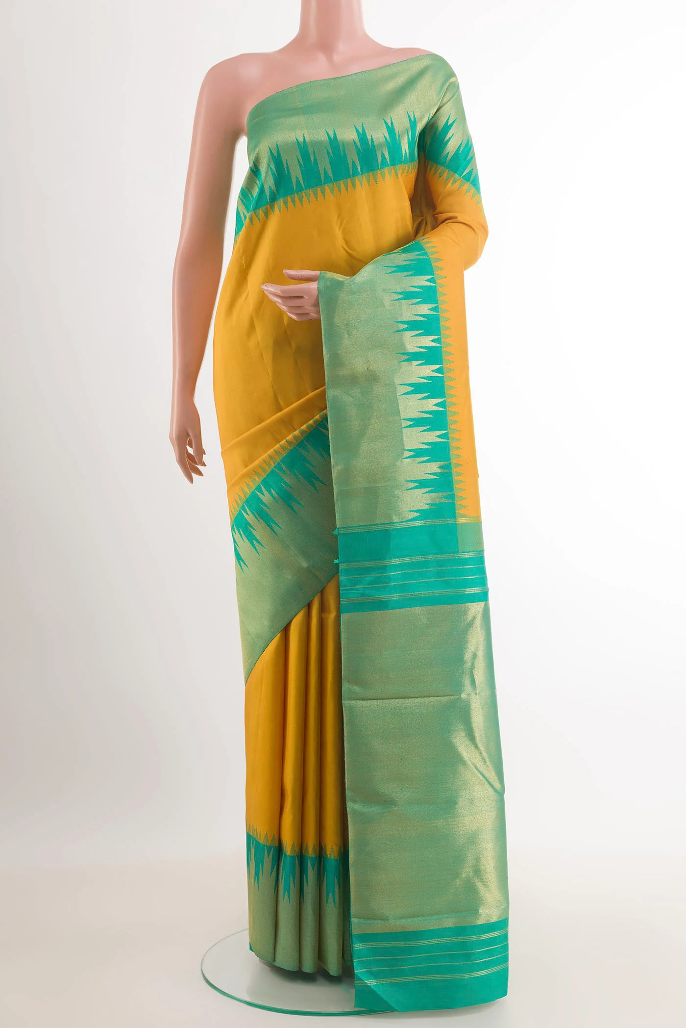 Yellow Kanjivaram Silk Saree