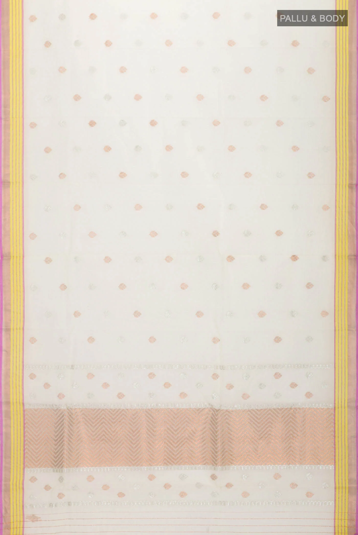 Yellow Kota Silk Saree - Image 6