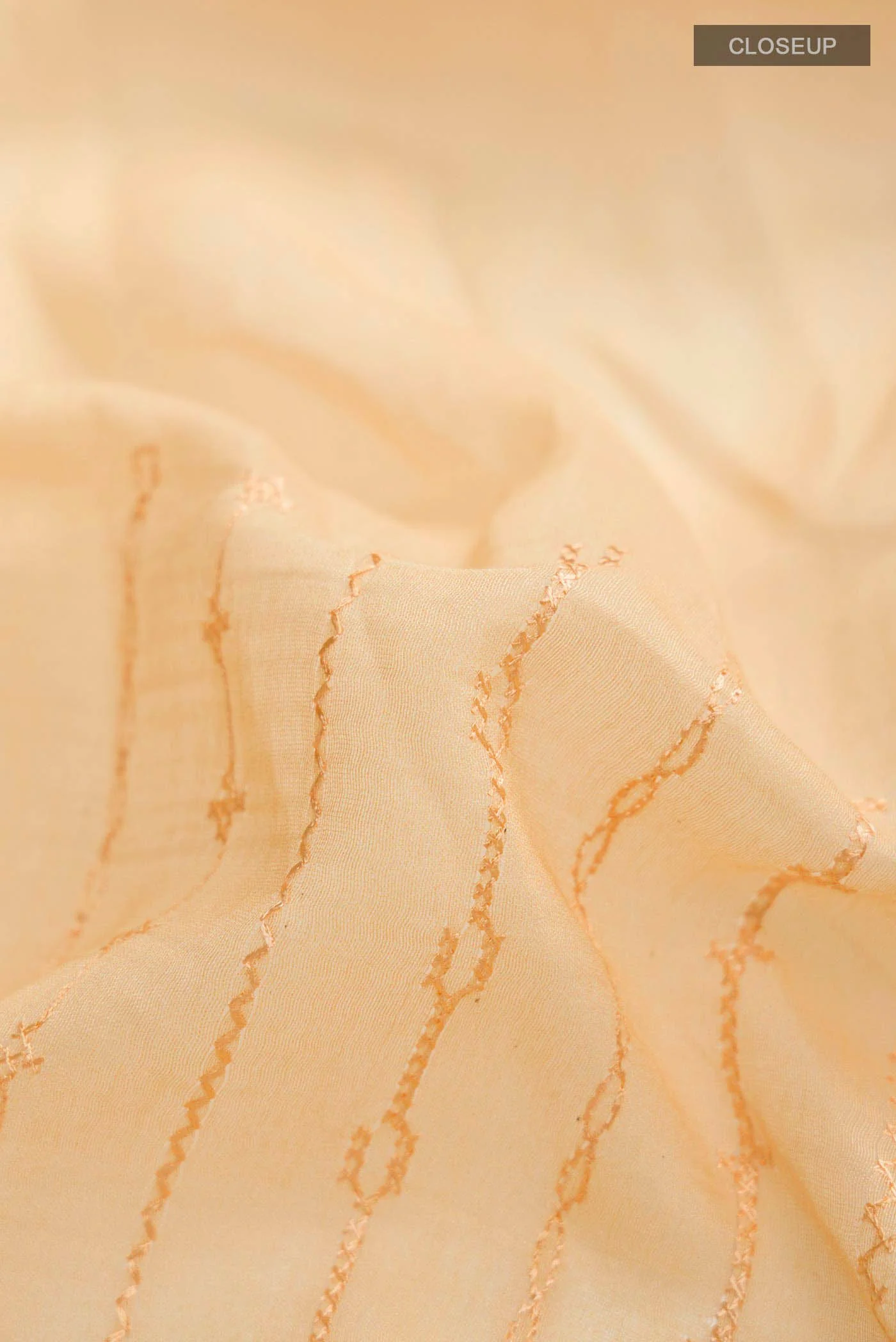 Yellow Linen Cotton Saree - Image 2