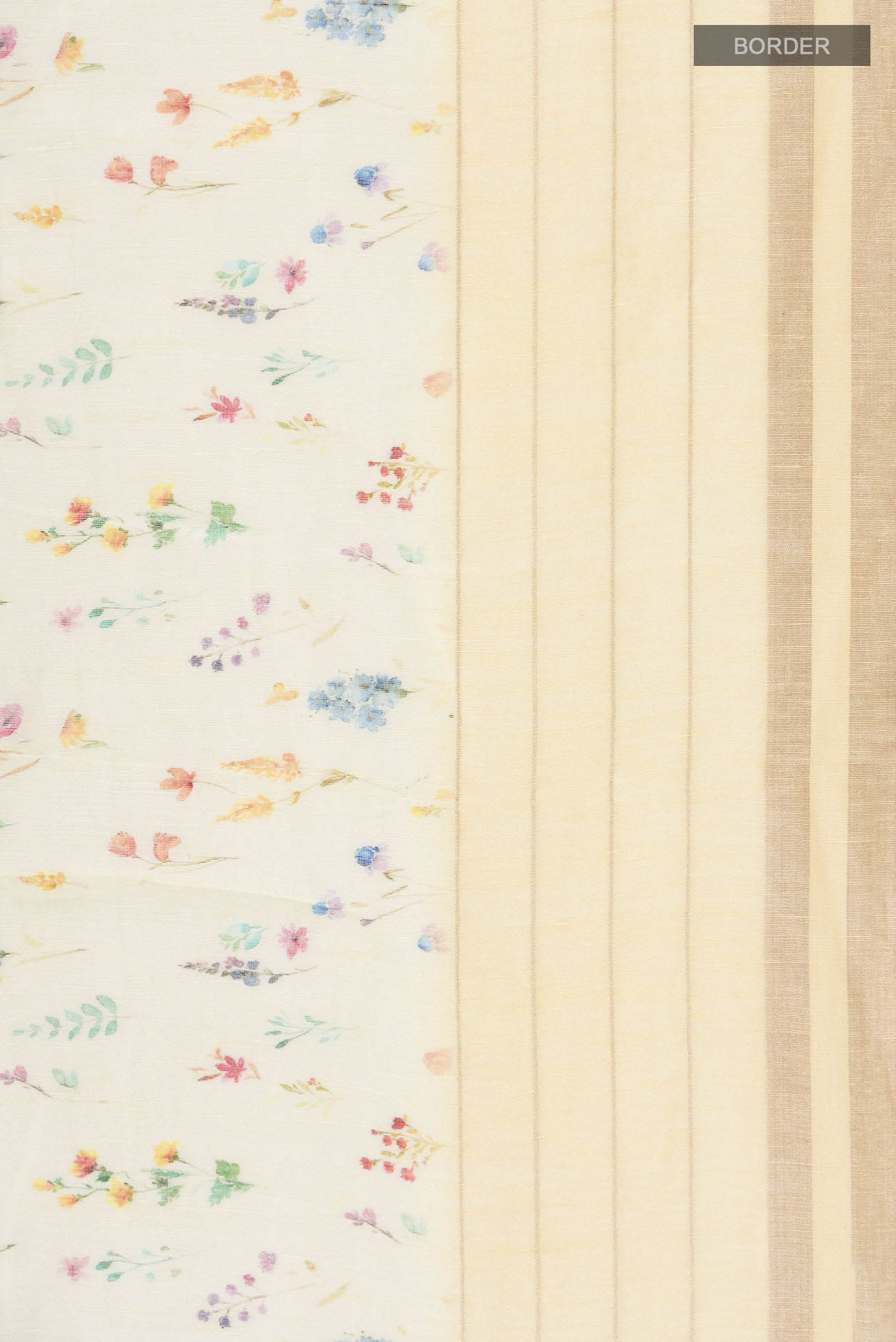 Yellow Linen Saree - Image 3