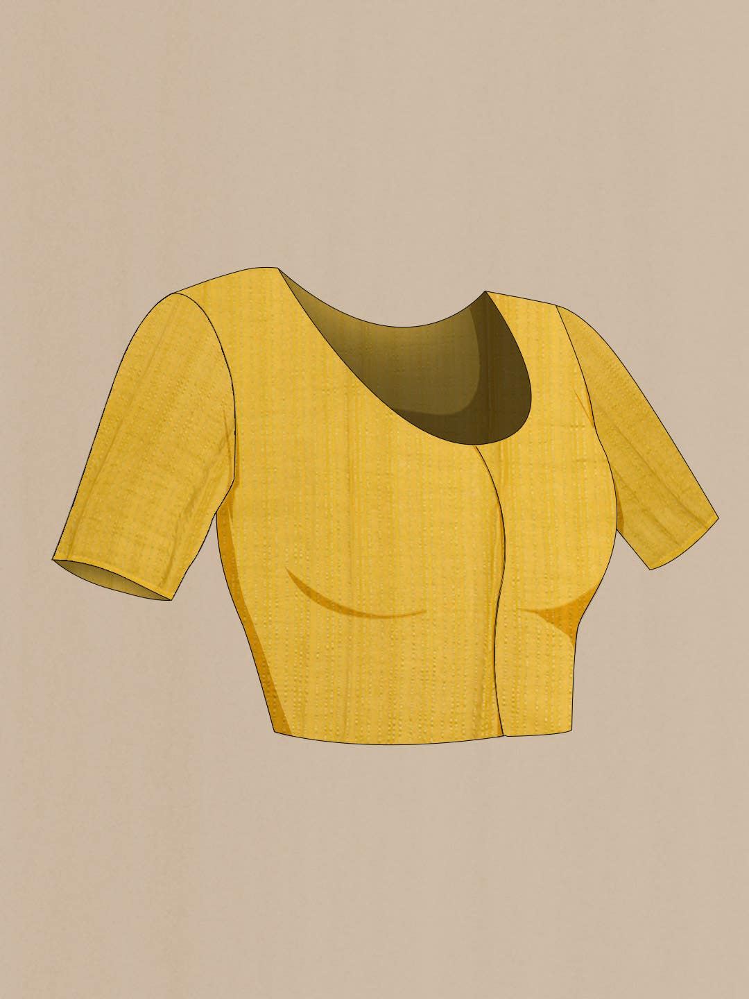 Yellow Mysore Chiffon Saree - Image 5