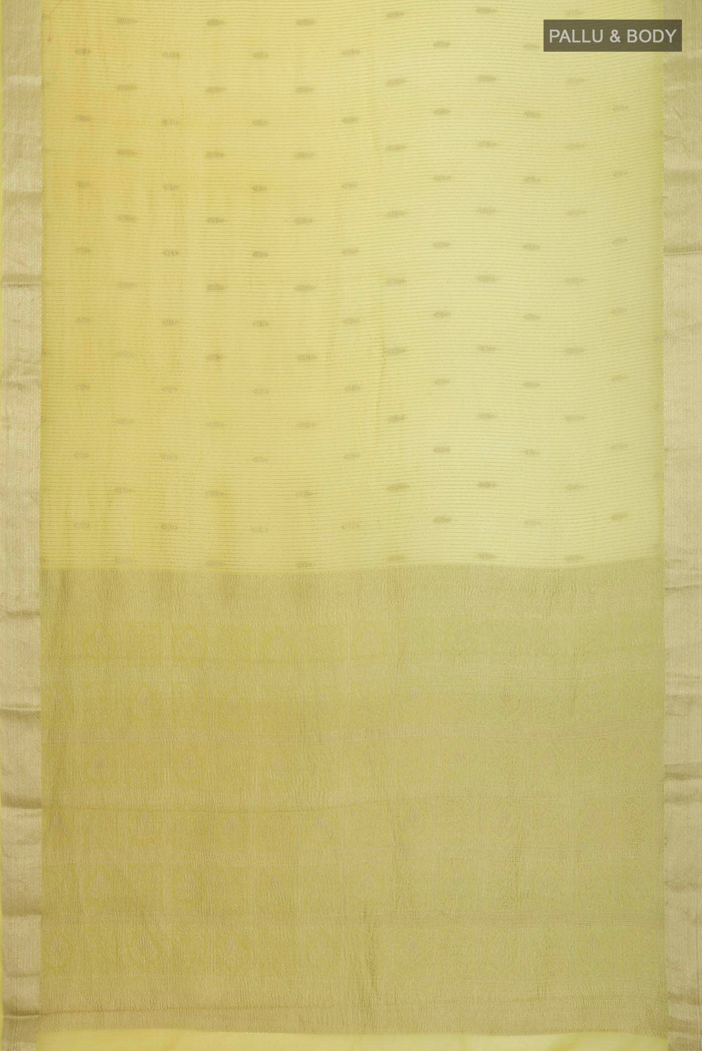 Yellow Mysore Georgette Saree - Image 5
