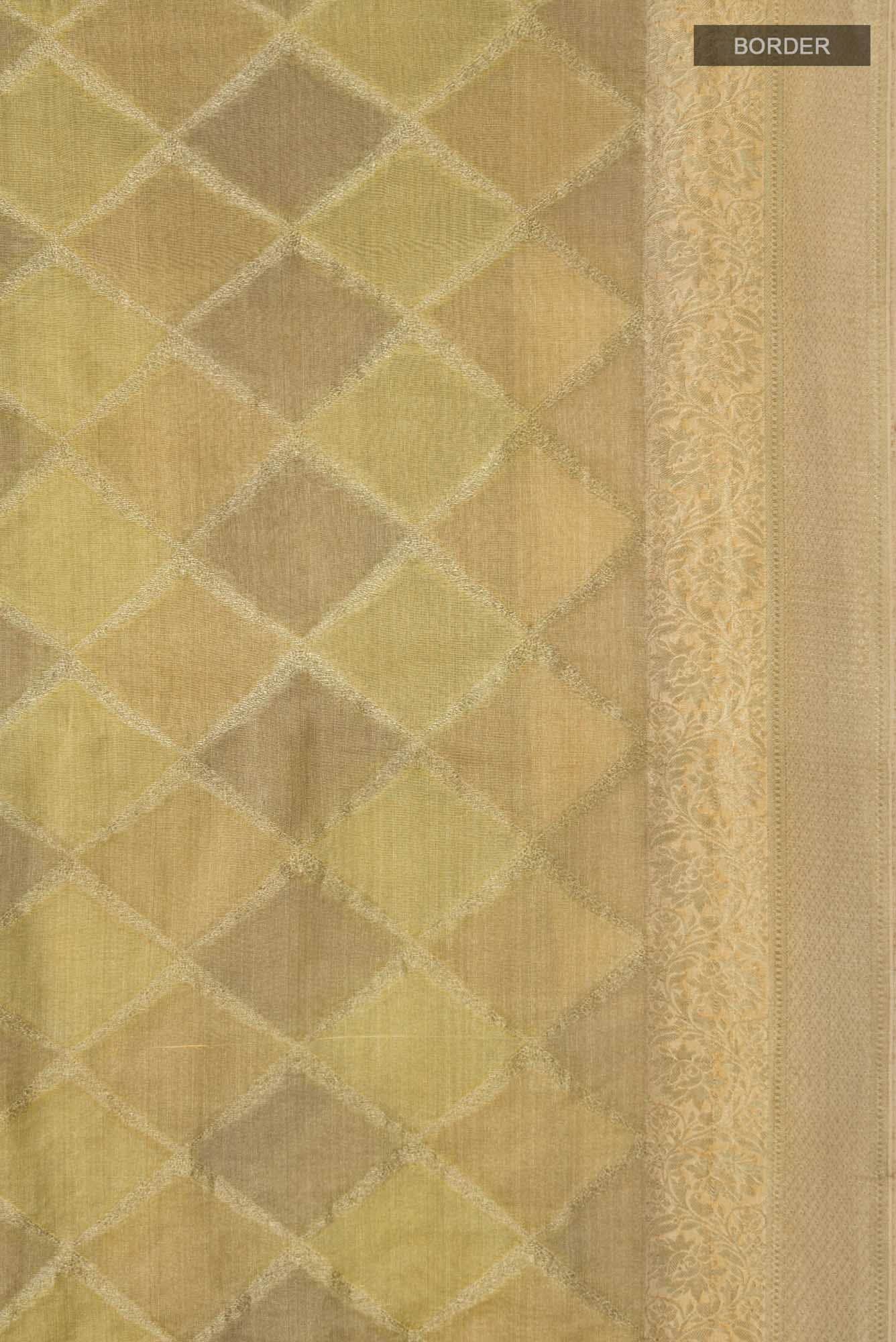 Yellow Mysore Georgette Saree - Image 5