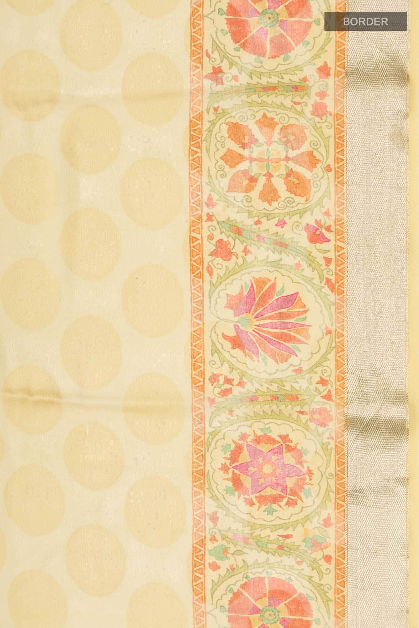 Yellow Mysore Georgette Saree - Image 4