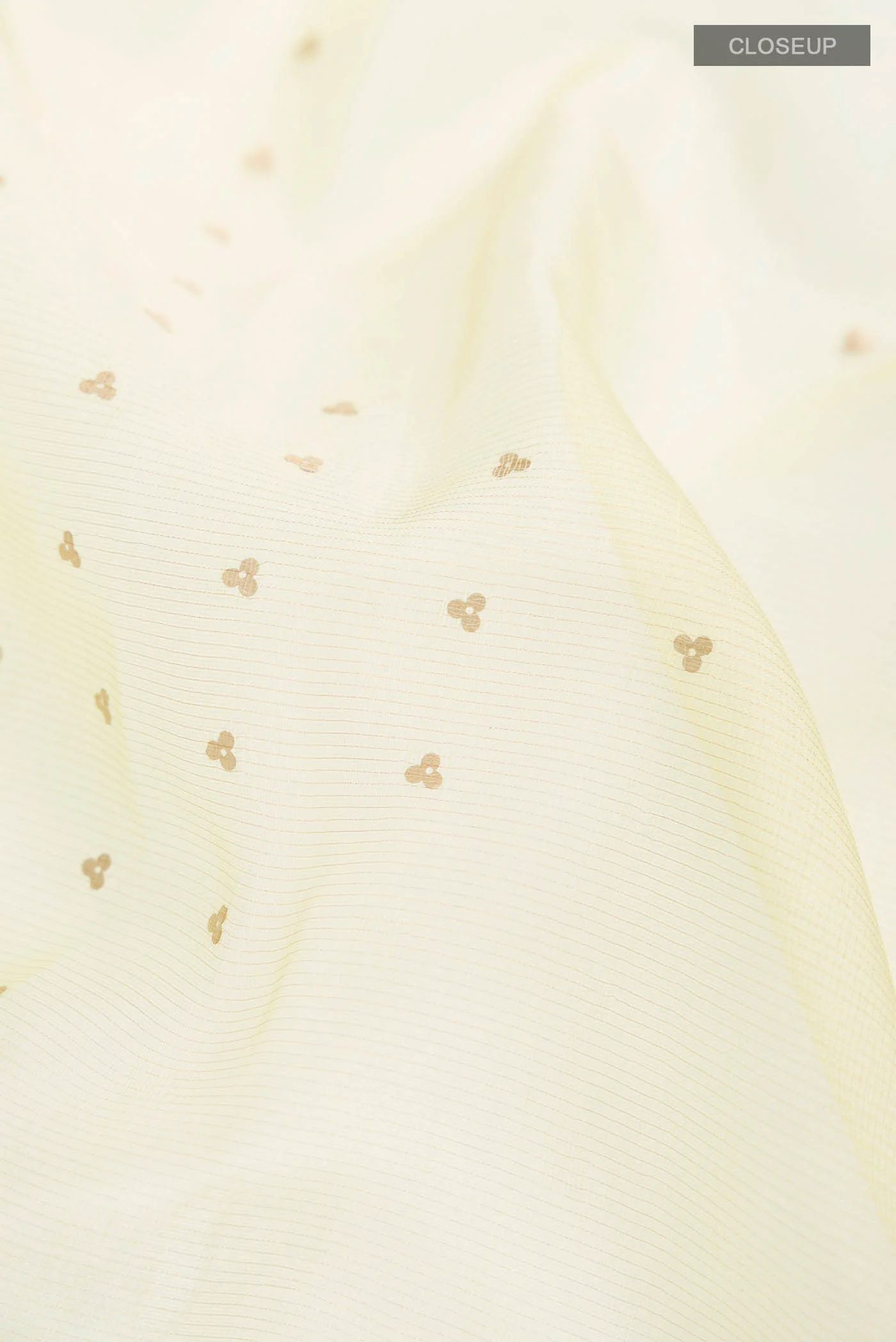 Yellow Organza Silk Saree - Image 2