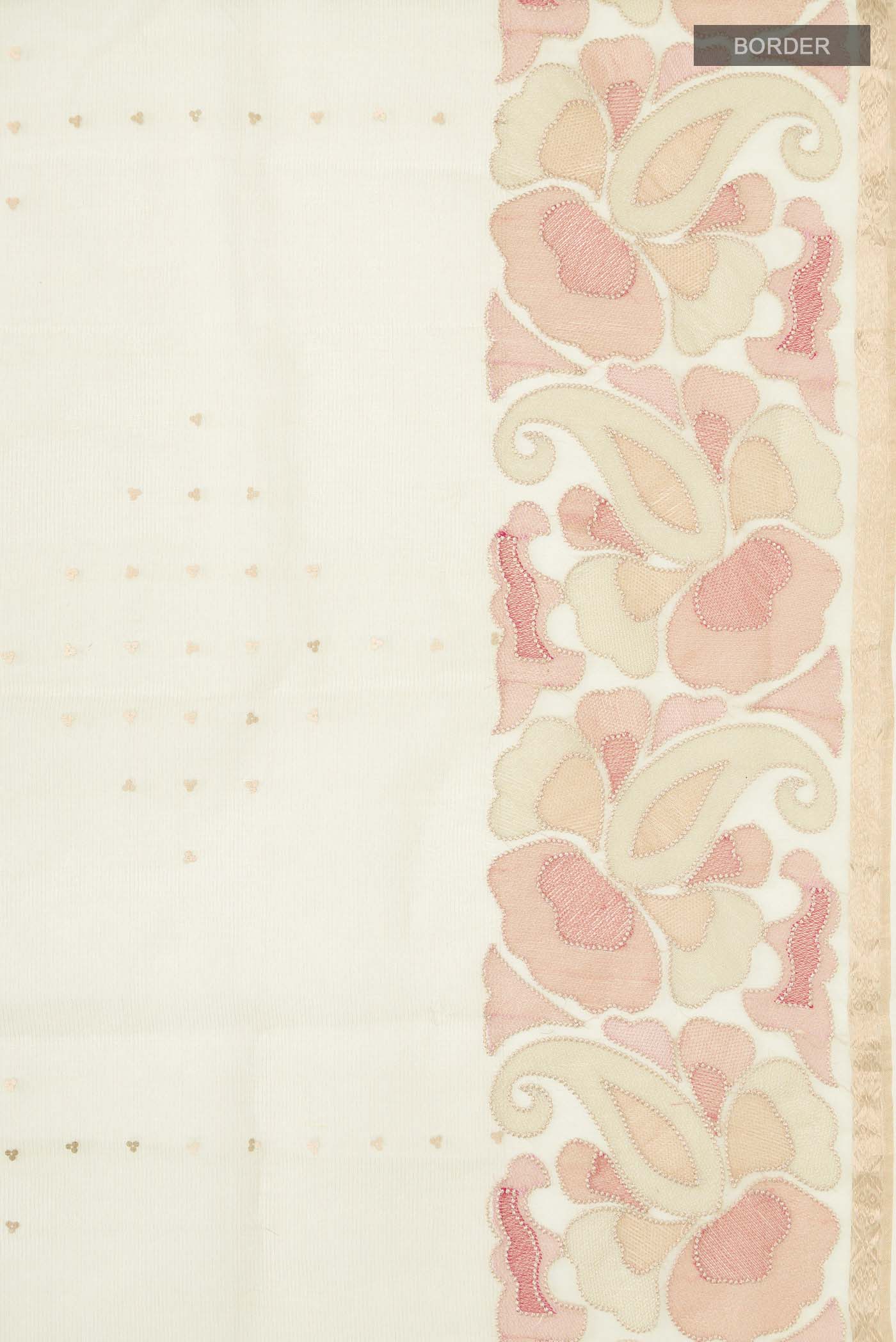 Yellow Organza Silk Saree - Image 3