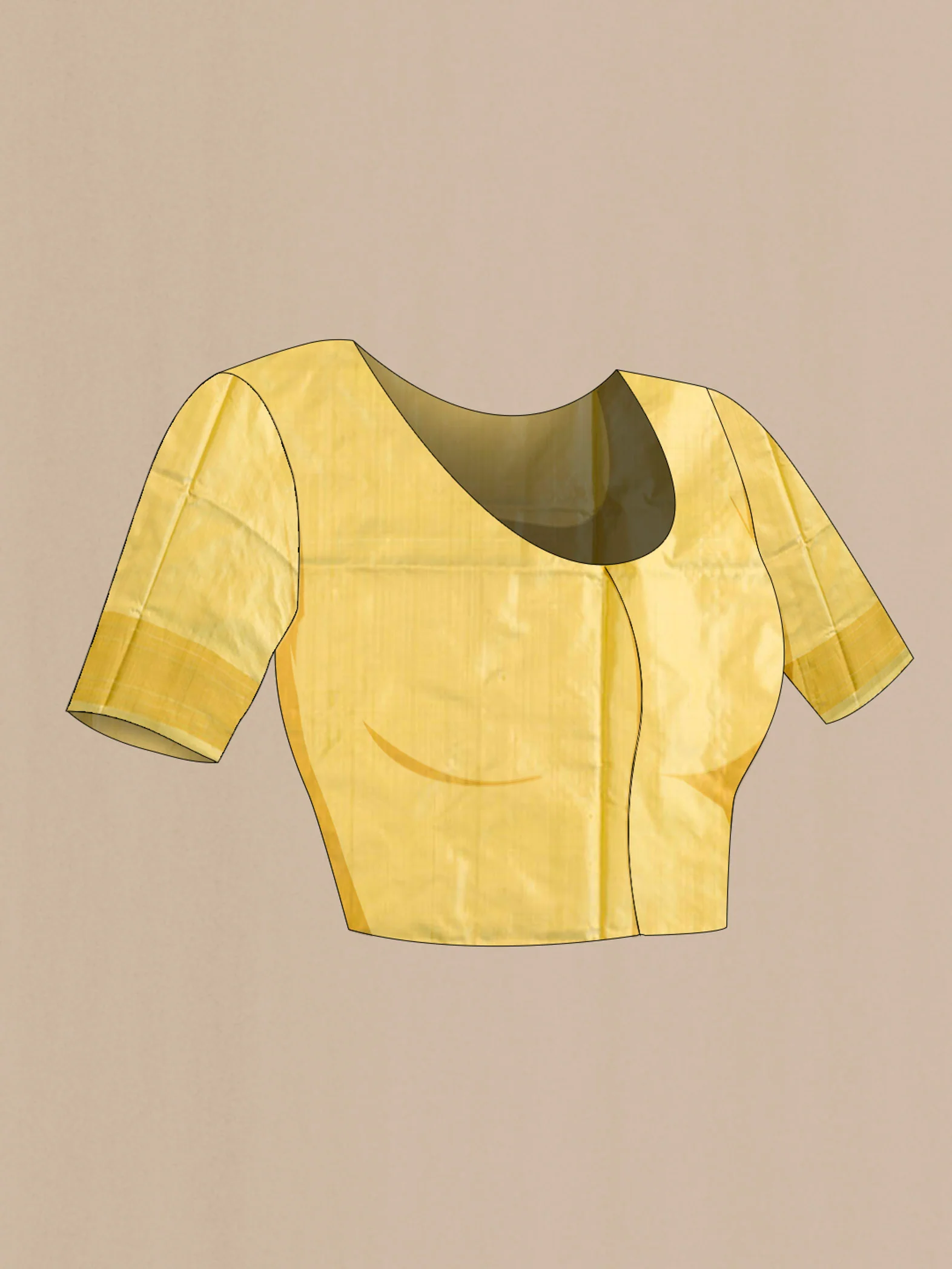 Yellow Pochampally Silk Saree - Image 5