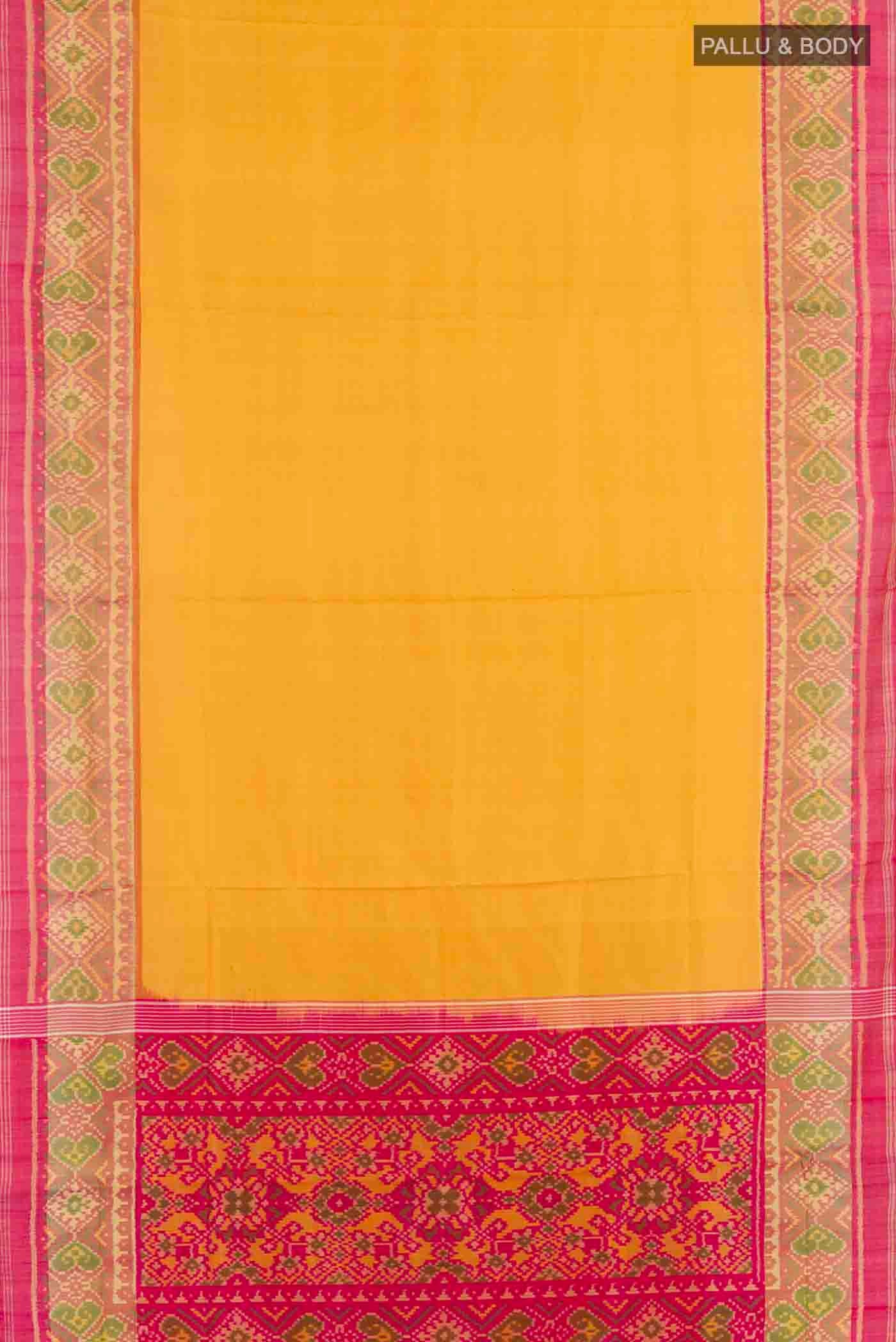 Yellow Rajkot Patola Silk Saree - Image 6