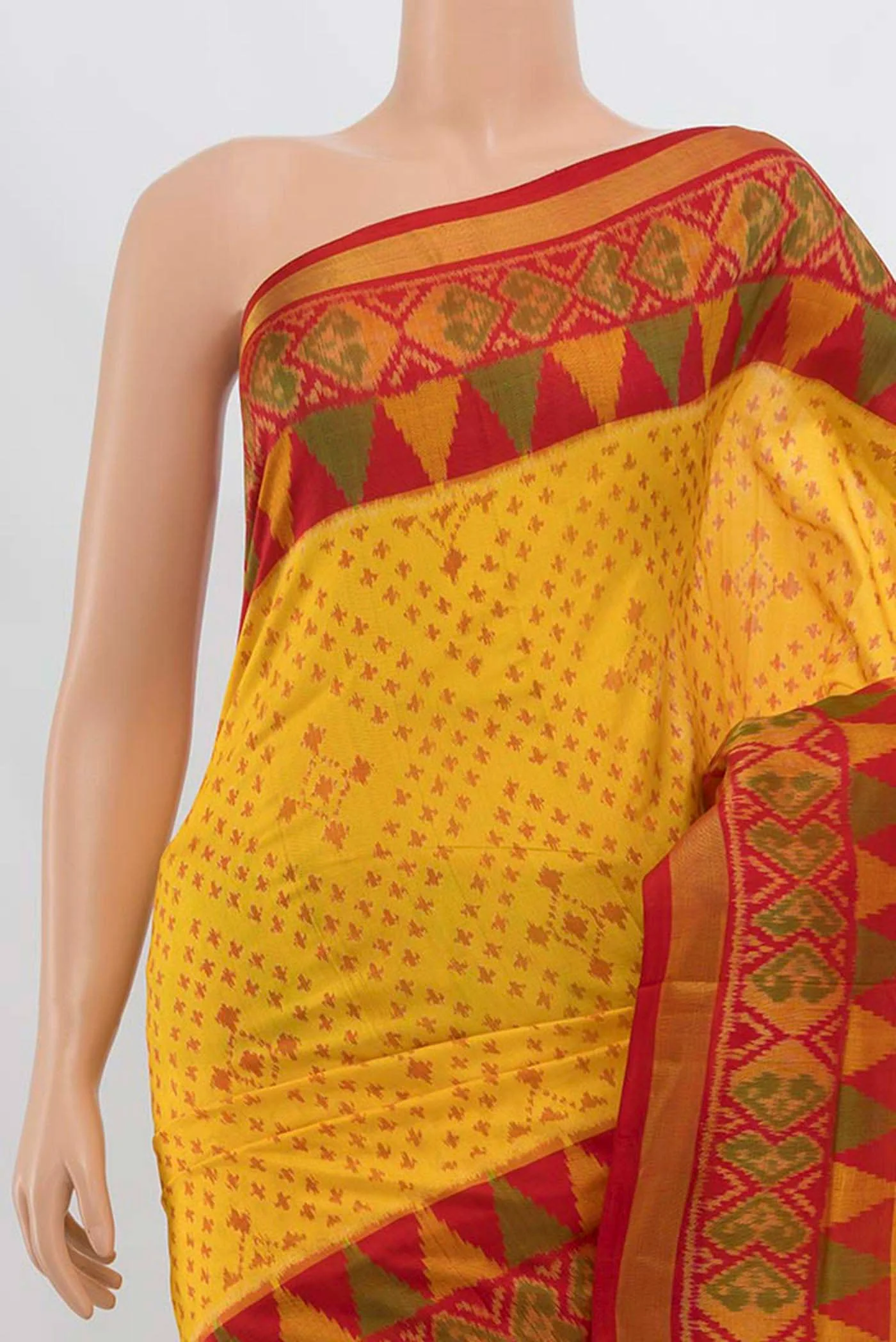 Yellow Rajkot Patola Silk Saree - Image 2