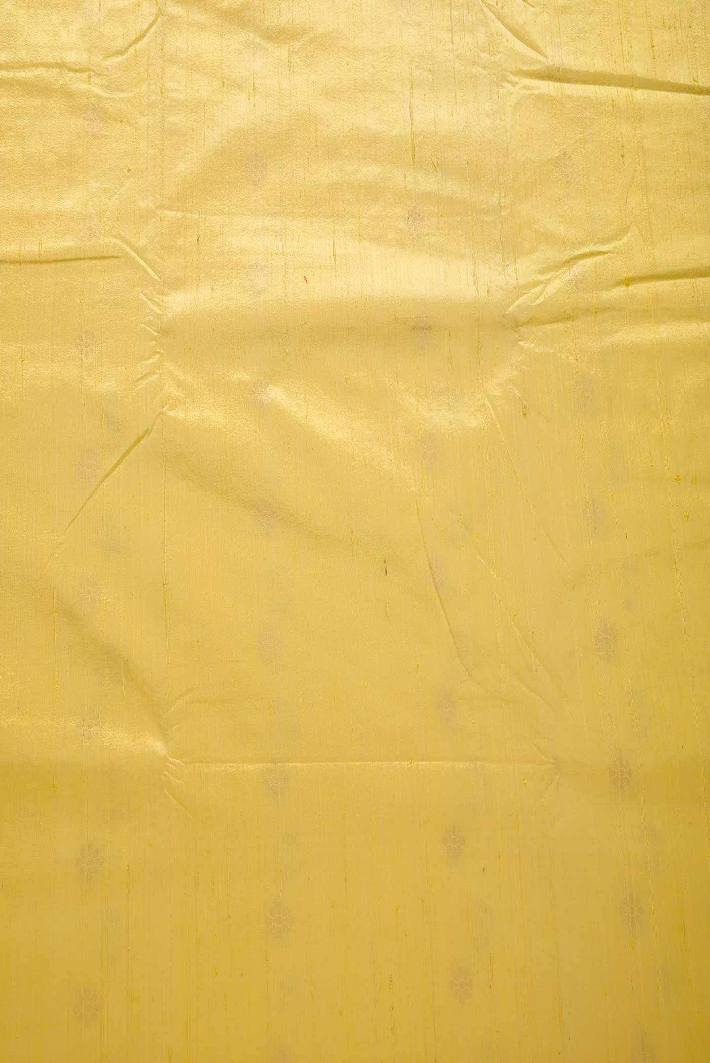 Yellow Raw Silk Dress Material - Image 2