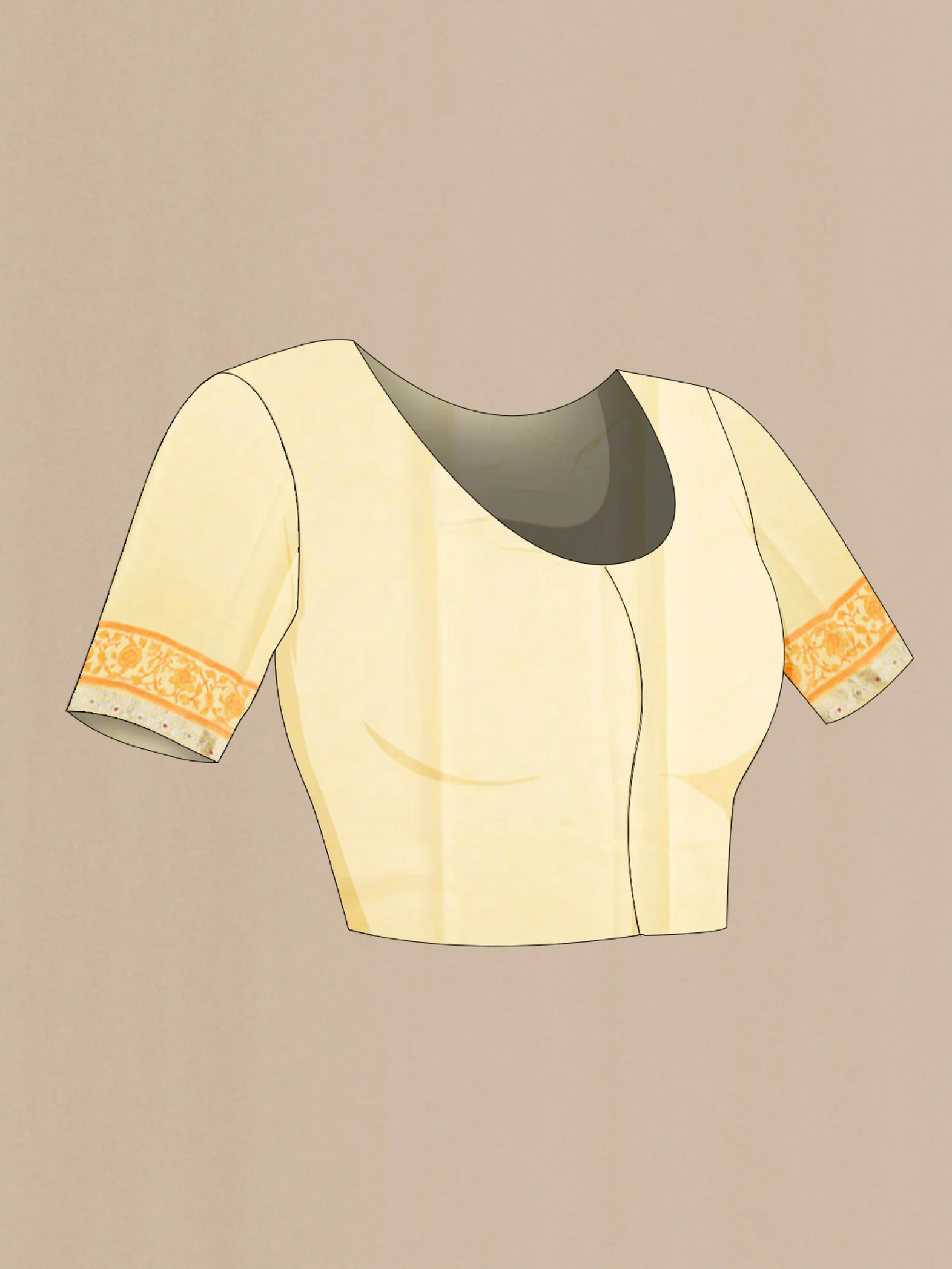 Yellow Silk Cotton Saree - Image 4