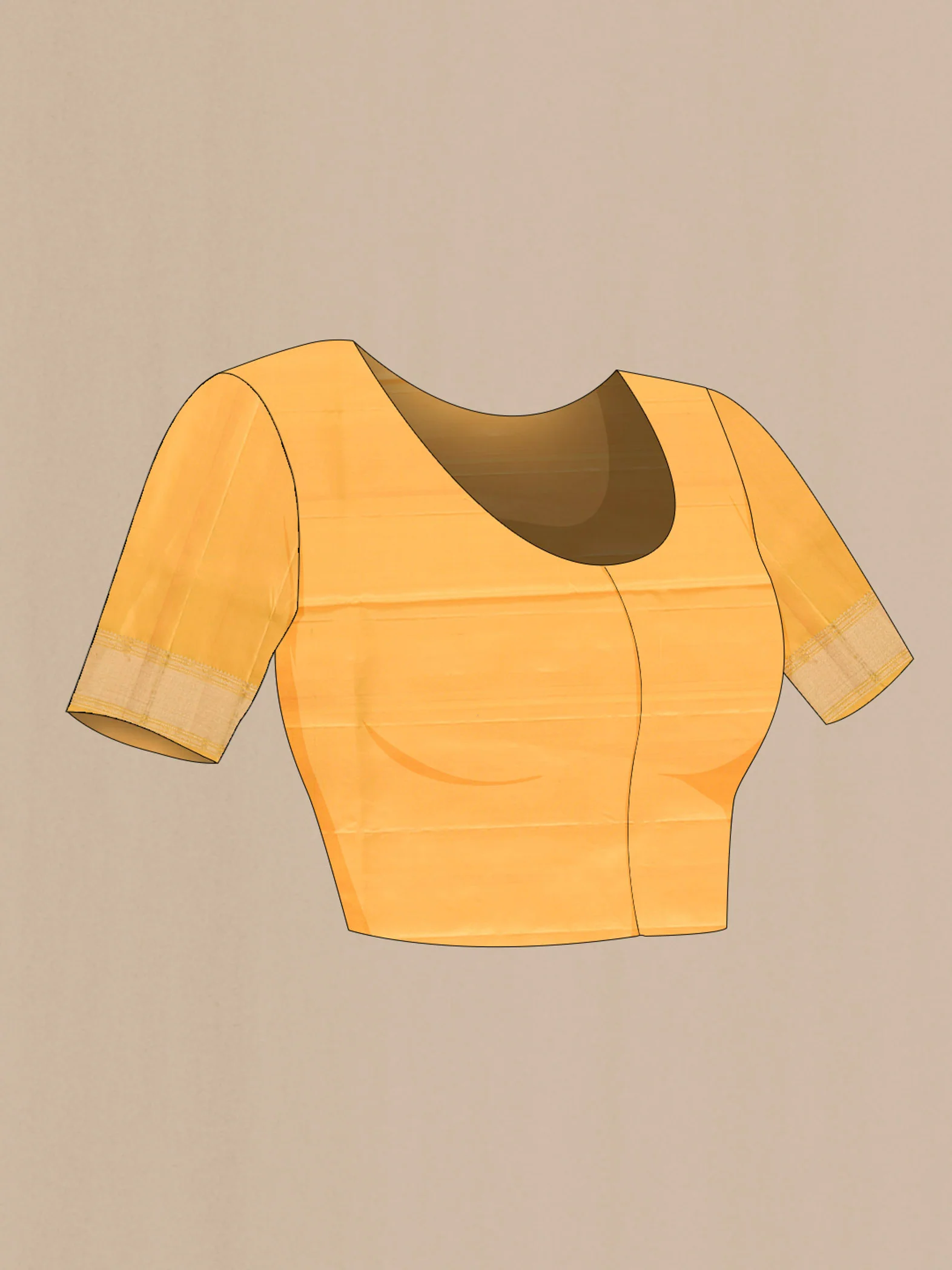 Yellow Soft Silk Saree - Image 4