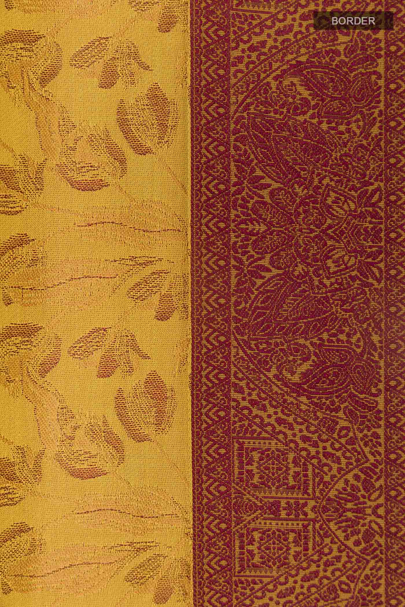Yellow Soft Silk Saree - Image 3