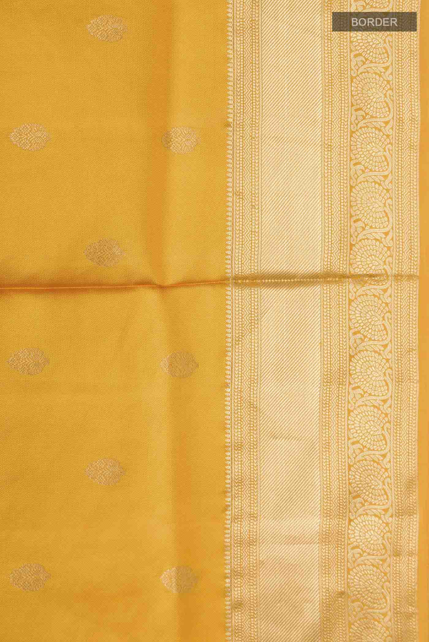 Yellow Soft Silk Saree - Image 3