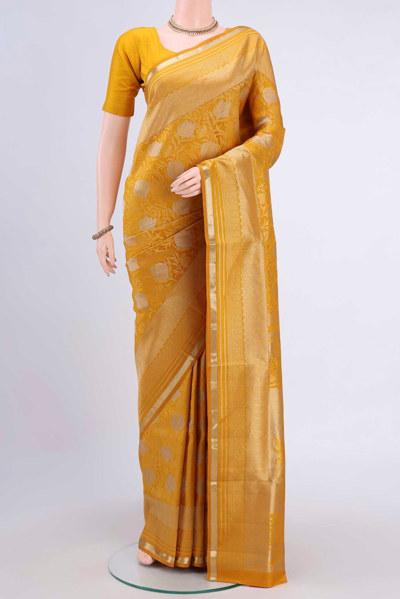 Yellow Soft Silk Saree