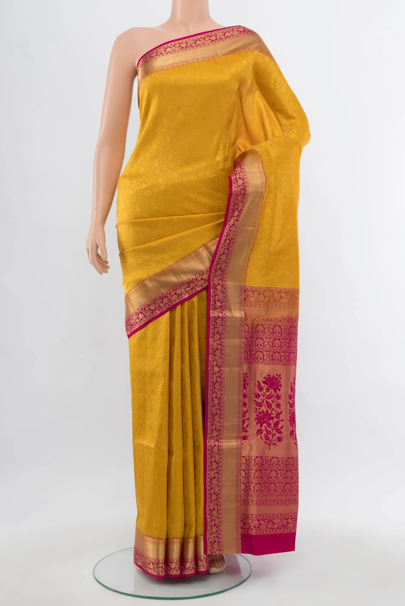 Yellow Soft Silk Saree