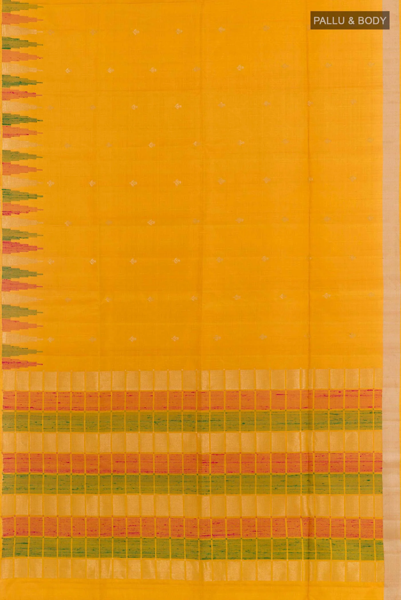 Yellow Soft Silk Saree - Image 3