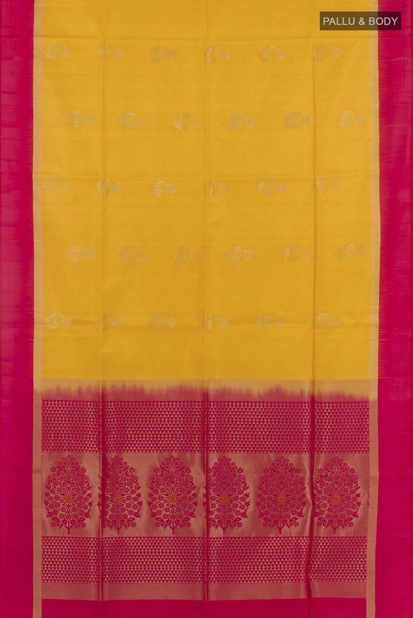 Yellow Soft Silk Saree - Image 3