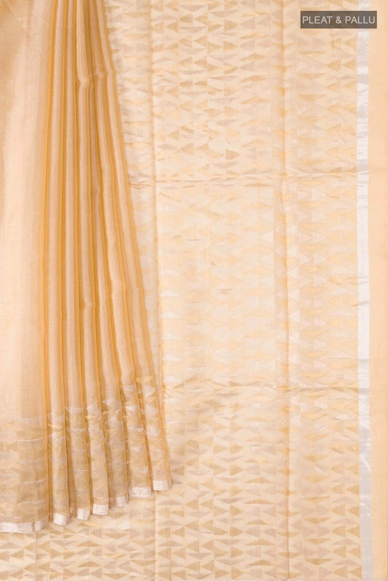 Yellow Tissue Silk Saree - Image 2